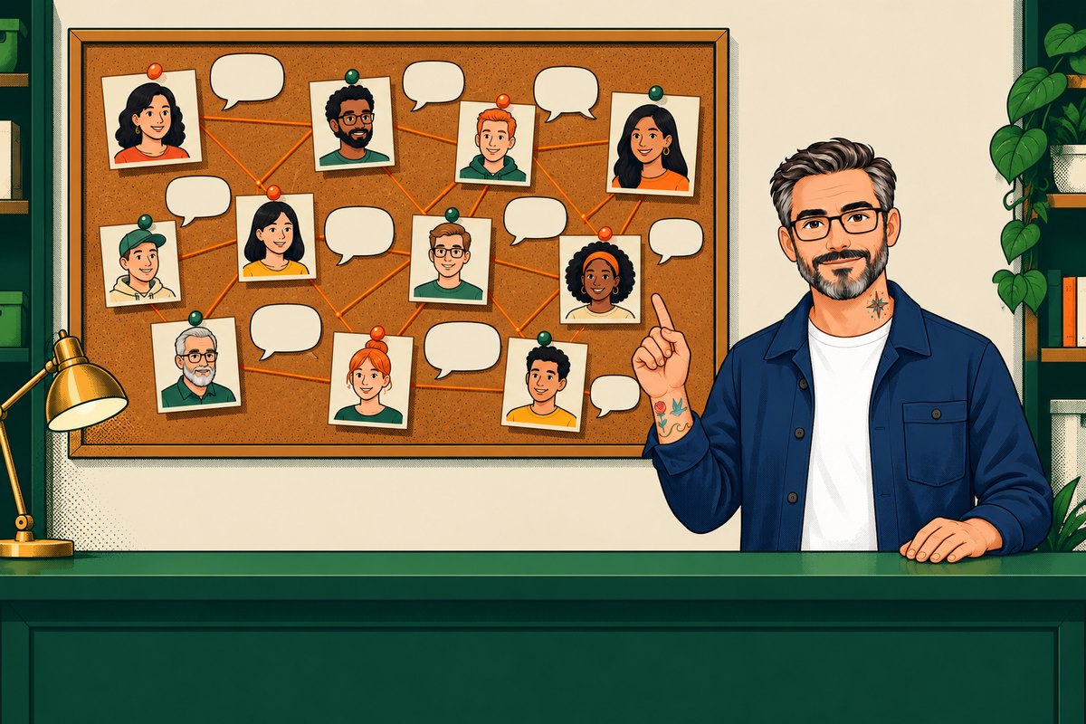 Illustration for the STARTUP guide: the Hold My GPU host at his counter